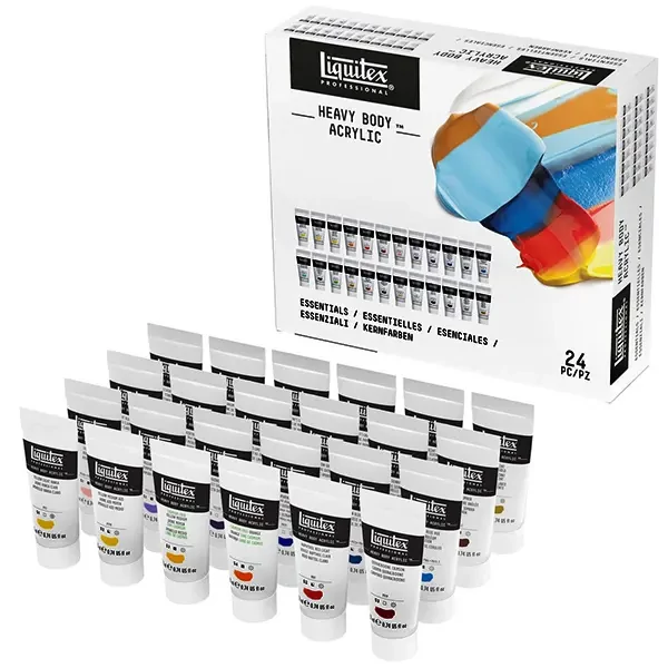 Sada akrylových farieb Liquitex Heavy Body – 24 x 22 ml