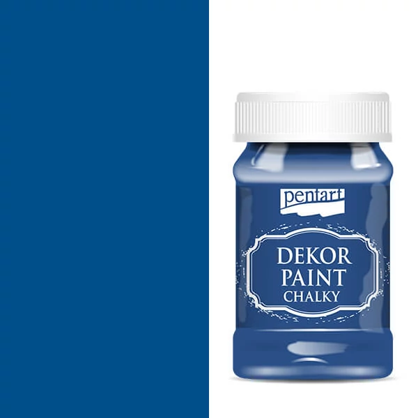 Kriedová farba Pentart Dekor Paint Chalky, 100 ml- oceľovo modrá
