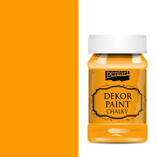 Kriedová farba Pentart Dekor Paint Chalky, 100 ml- oranžová
