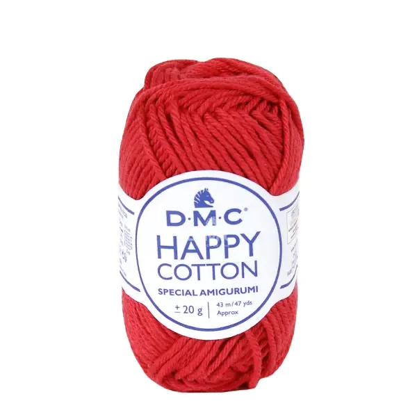 Bavlnená priadza na amigurumi DMC Happy Cotton, 20 g - 754, karmínová