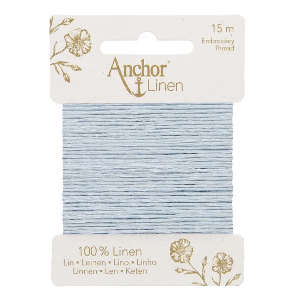Vyšívacia niť, Anchor Linen, 15 m - 29 prášková sivá