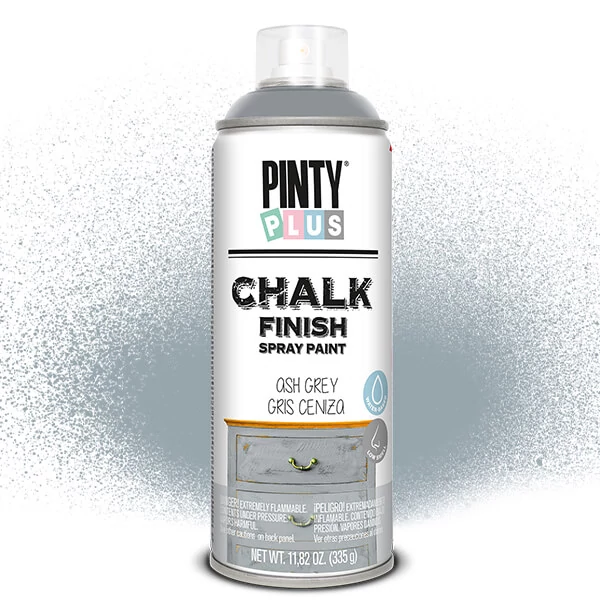 Kriedová farba v spreji, Chalk Paint, Pinty Plus - popolavo sivá