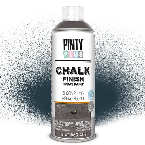 Kriedová farba v spreji, Chalk Paint, Pinty Plus - olovnatá čierna