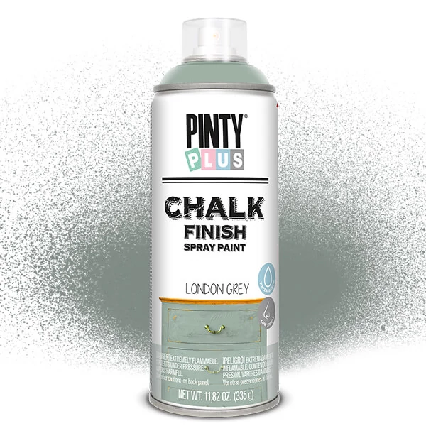 Kriedová farba v spreji, Chalk Paint, Pinty Plus - London sivá