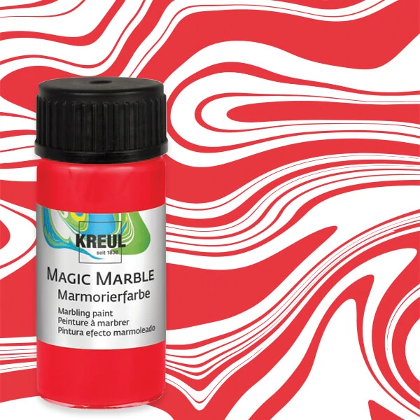 Mramorovacia farba, Kreul, 20 ml - červená