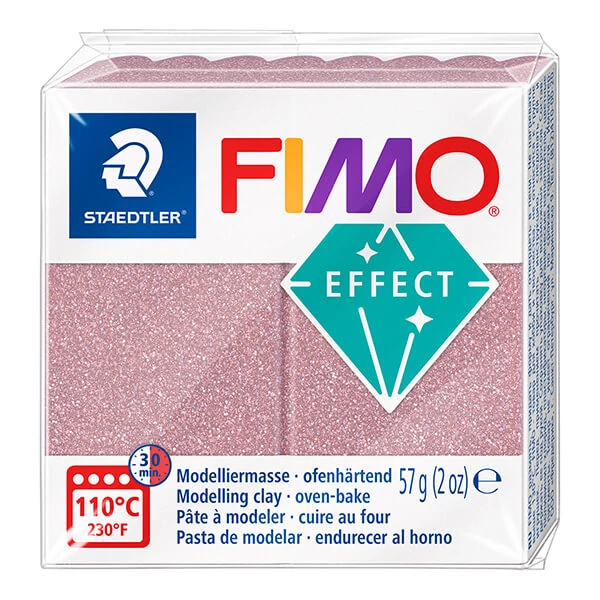 Modelovacia hmota do rúry FIMO Effect, 57 g - trblietavé ružové zlato (8010-212)