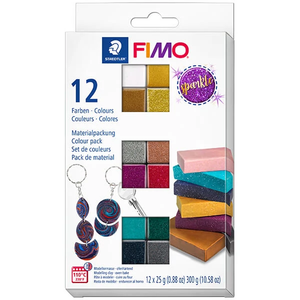 Sada modelovacej hmoty do rúry, 12x25 g - Sparkle