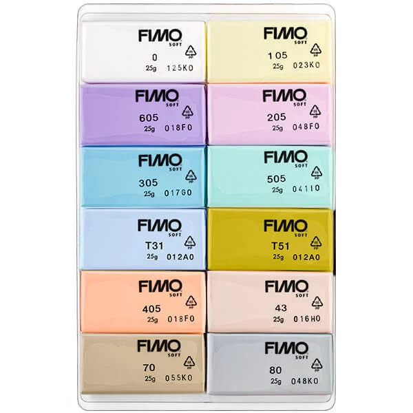 Sada modelovacej hmoty do rúry FIMO Soft Colour Pack, 12x25 g - Pastel Colours