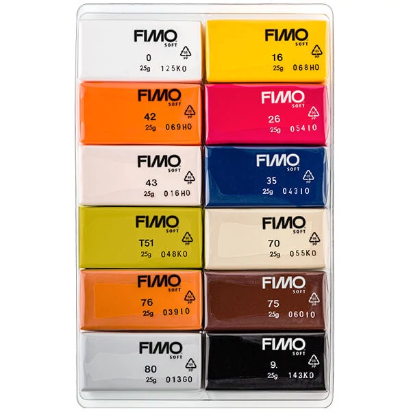 Sada modelovacej hmoty do rúry FIMO Soft Colour Pack, 12x25 g - Natural Colours