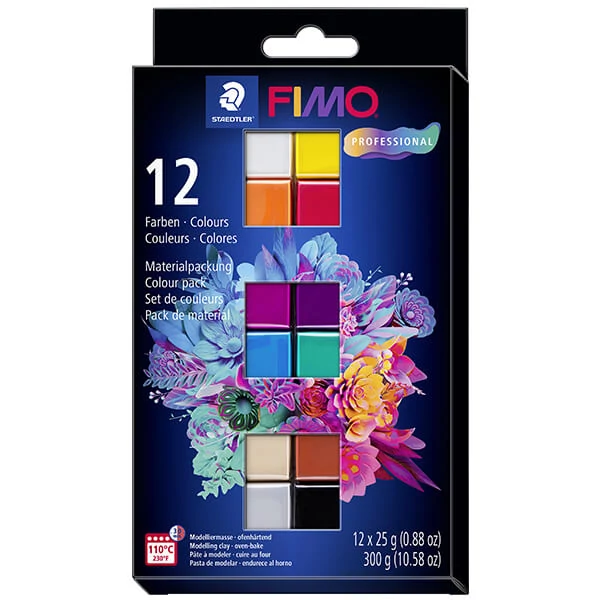 Sada modelovacích hmôt do rúry FIMO Professional Colour Pack, 12x25 g - Basic Colours