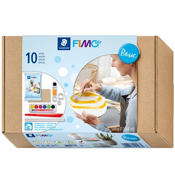 Sada modelovacích hmôt FIMO Air Basic Set, 500 g s doplnkami