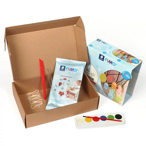 FIMO Air Light Easter Set, sada veľkonočných modelovacích hmôt, 125 g s doplnkami