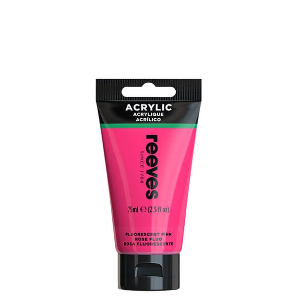 Akrylová farba Reeves, 75 ml - fluorescent pink