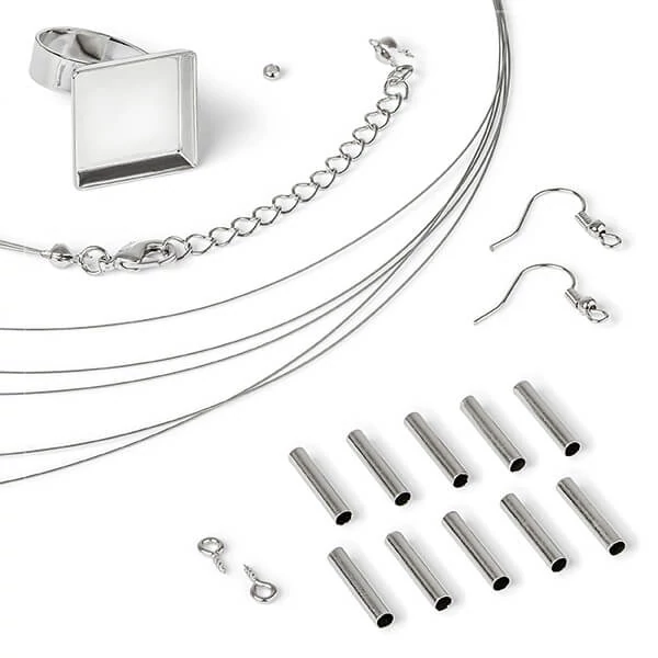 Jewellery findings FIMO - kovové podstavce na šperky, bižutérne komponenty 2