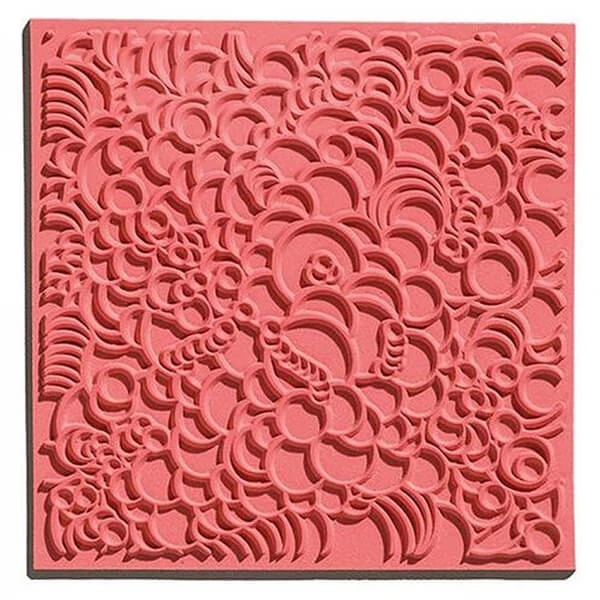 Gumový hárok na vzorovanie povrchu, 9x9 cm - Bubbles