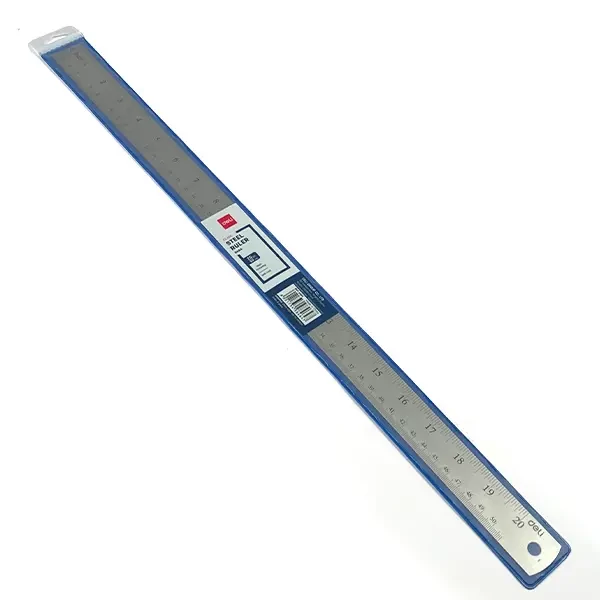 DELI oceľové pravítko - 50 cm, 20 inch