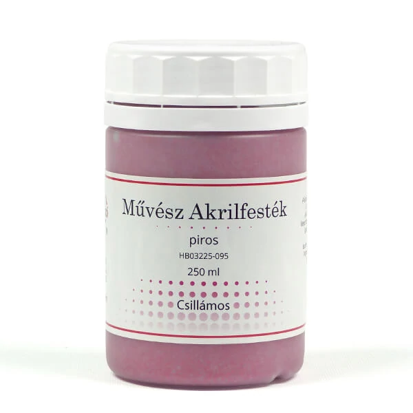Umelecká akrylová farba, 250 ml - trblietavá, 95, červená
