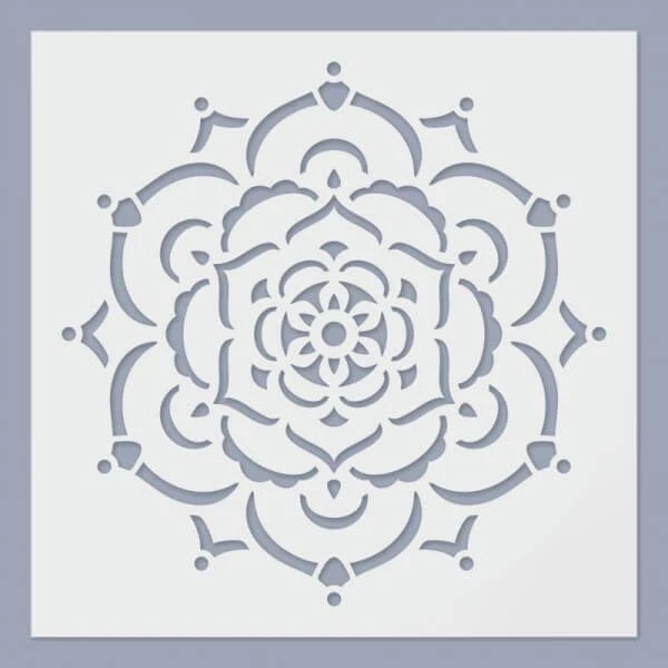 Šablóna, 24,5x24,5 cm - Mandala, kvet
