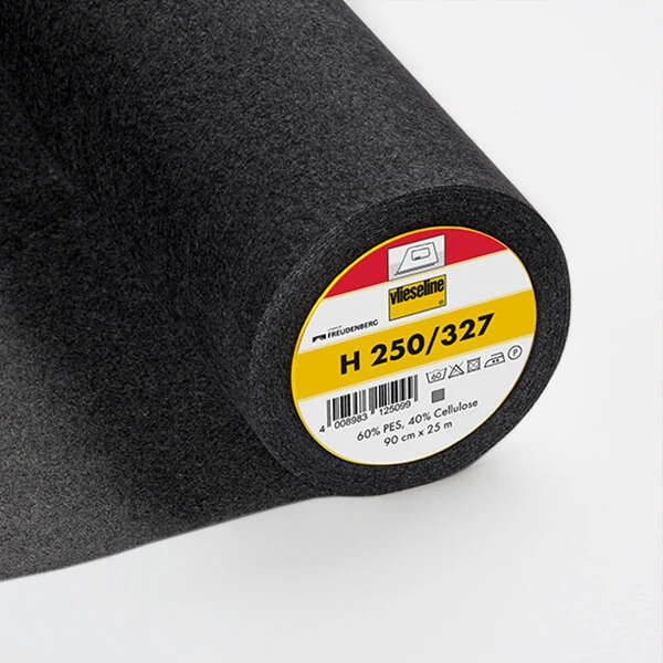 Vlieseline H 250 - lepiaca nažehľovacia podšívka, hrubšia, šírka 90 cm, sivá