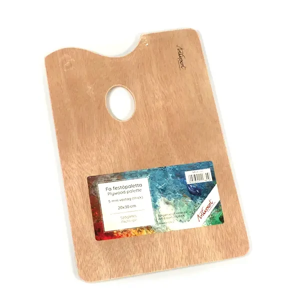 ArtExport drevená maliarska paleta - 20x30 cm, hranatá