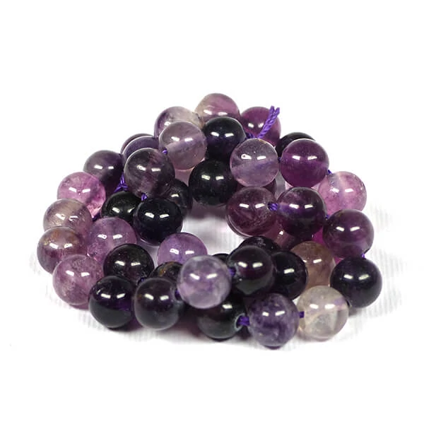 Minerálne koráliky - Fialový fluorit, 8 mm, 1 prameň