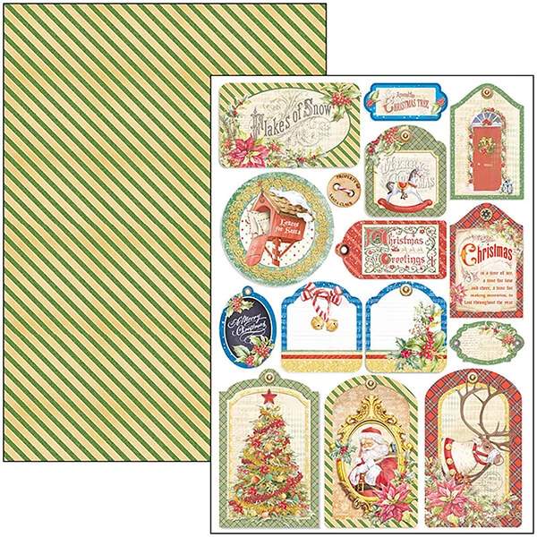 Sada scrapbookových papierov Ciao Bella, A4, 9 listov - Dear Santa Creative Pad