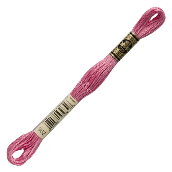 Vyšívacia niť, DMC Mouliné (rozdelená, 6 vlákien), 8 m - 037-962, Dusty Rose - MED