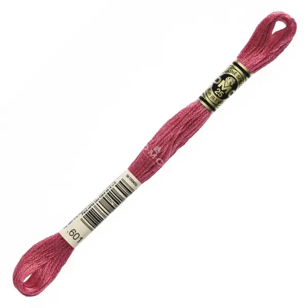 Vyšívacia niť, DMC Mouliné (rozdelená, 6 vlákien), 8 m - 061-601, Cranberry - DK