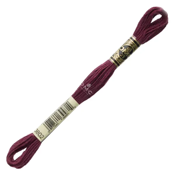 Vyšívacia niť, DMC Mouliné (rozdelená, 6 vlákien), 8 m - 080-3802, Antique Mauve - VY DK