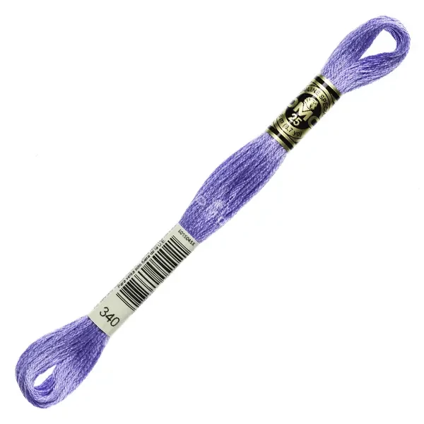 Vyšívacia niť, DMC Mouliné (rozdelená, 6 vlákien), 8 m - 110-340, Blue Violet - MED