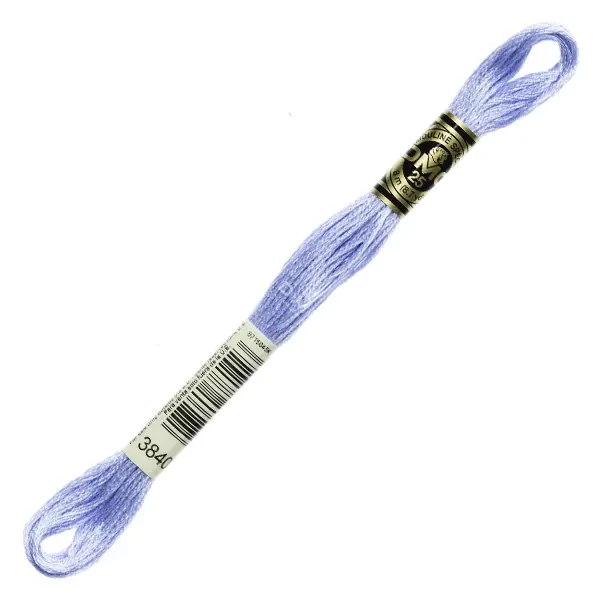 Vyšívacia niť, DMC Mouliné (rozdelená, 6 vlákien), 8 m - 124-3840, Lavender Blue - LT