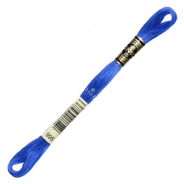 Vyšívacia niť, DMC Mouliné (rozdelená, 6 vlákien), 8 m - 142-995, Electric Blue - DK