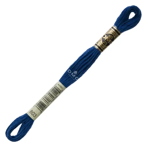 Vyšívacia niť, DMC Mouliné (rozdelená, 6 vlákien), 8 m - 157-803, Blue - DEEP