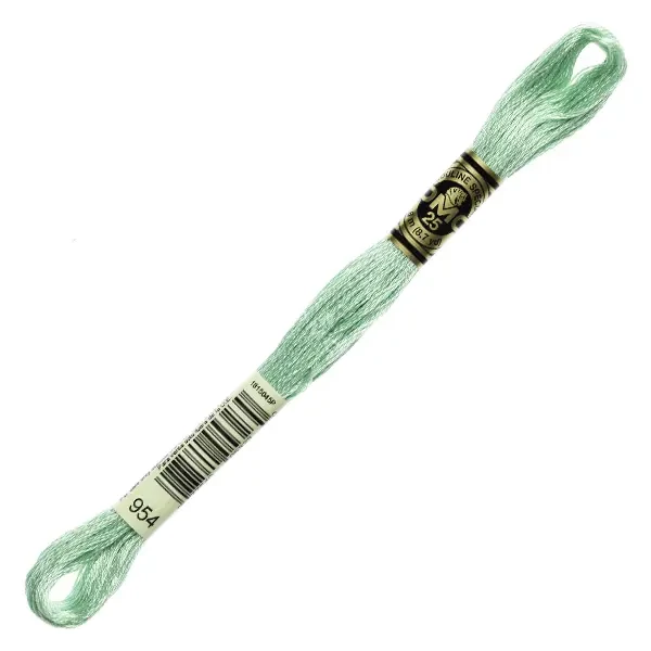 Vyšívacia niť, DMC Mouliné (rozdelená, 6 vlákien), 8 m - 221-954, Nile Green