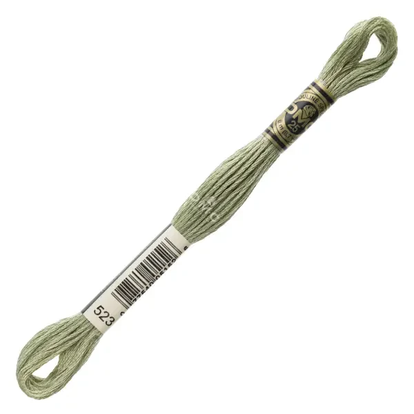 Vyšívacia niť, DMC Mouliné (rozdelená, 6 vlákien), 8 m - 277-523, Fern Green - LT