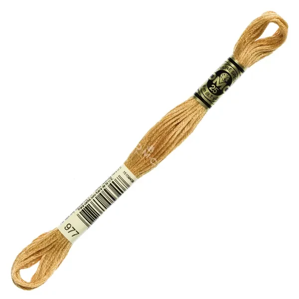 Vyšívacia niť, DMC Mouliné (rozdelená, 6 vlákien), 8 m - 334-977, Golden Brown - LT