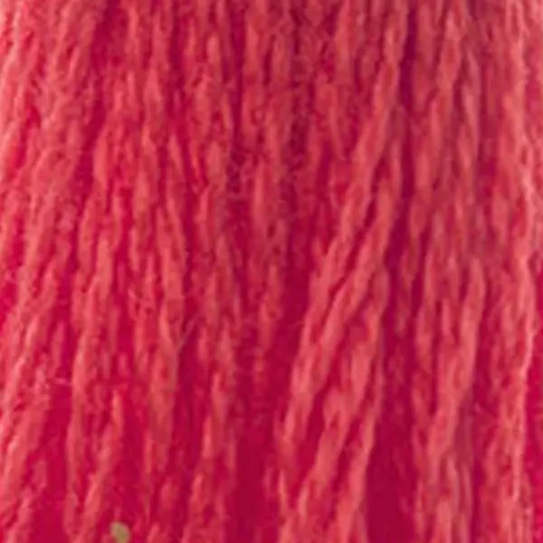 Vyšívacia niť, DMC Mouliné (rozdelená, 6 vlákien), 8 m - 362-606, Orange-red - BRIGHT