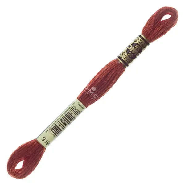 Vyšívacia niť, DMC Mouliné (rozdelená, 6 vlákien), 8 m - 372-919, Red Copper