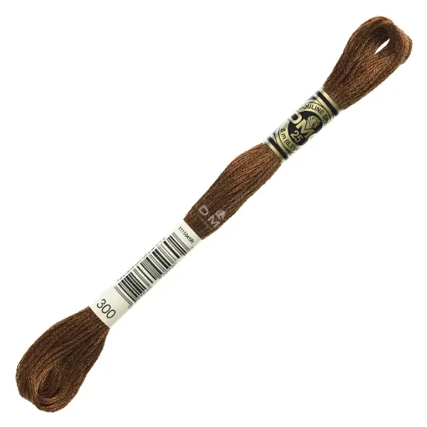 Vyšívacia niť, DMC Mouliné (rozdelená, 6 vlákien), 8 m - 380-300, Mahogany - VY DK