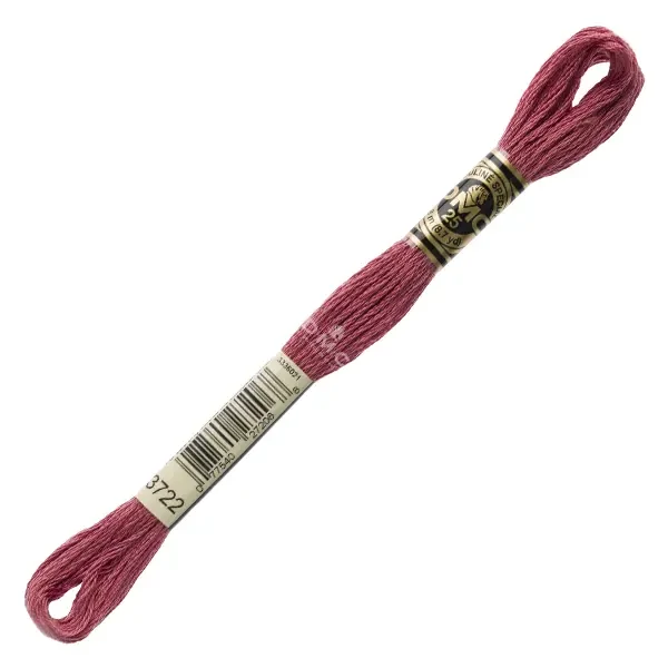 Vyšívacia niť, DMC Mouliné (rozdelená, 6 vlákien), 8 m - 385-3722, Shell Pink - MED