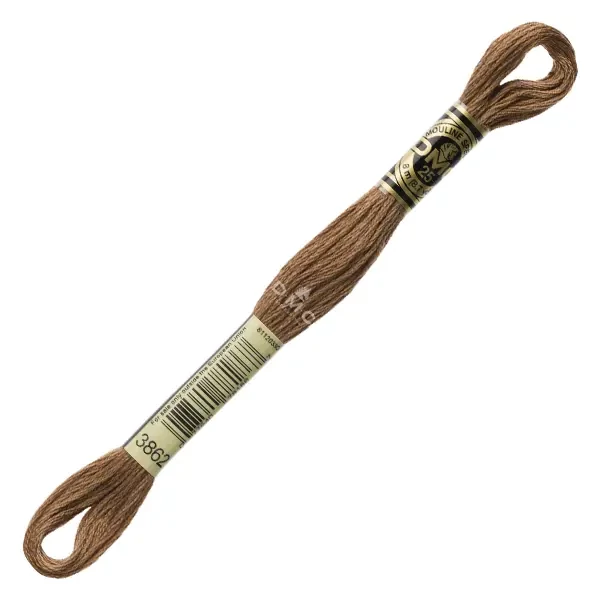 Vyšívacia niť, DMC Mouliné (rozdelená, 6 vlákien), 8 m - 432-3862, Mocha Beige - DK