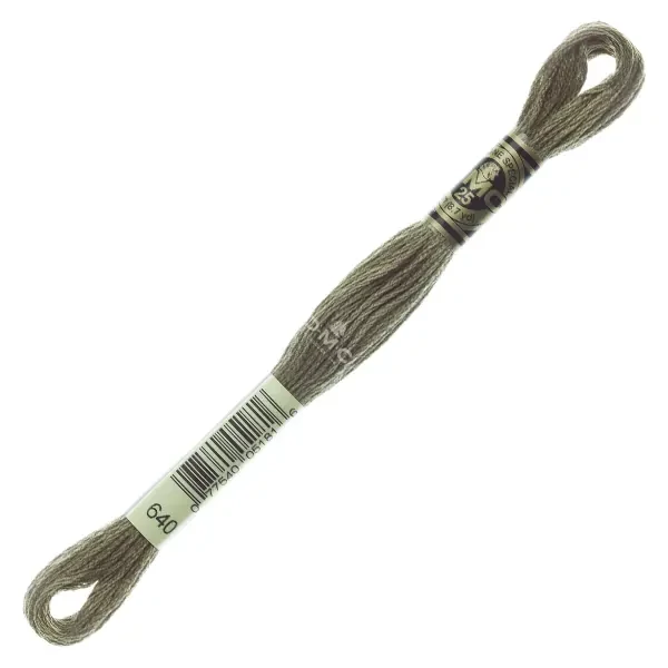 Vyšívacia niť, DMC Mouliné (rozdelená, 6 vlákien), 8 m - 439-640, Beige Gray - VY DK