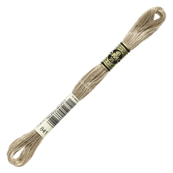 Vyšívacia niť, DMC Mouliné (rozdelená, 6 vlákien), 8 m - 454-841, Beige Brown - LT