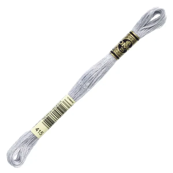 Vyšívacia niť, DMC Mouliné (rozdelená, 6 vlákien), 8 m - 469-415, Pearl Gray