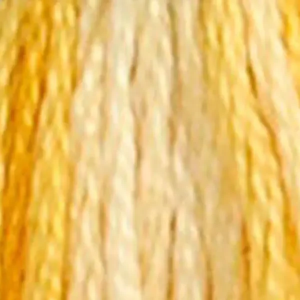Vyšívacia niť, DMC Mouliné (rozdelená, 6 vlákien), 8 m - 494-90, Variegated - Yellow