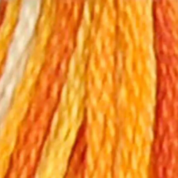 Vyšívacia niť, DMC Mouliné (rozdelená, 6 vlákien), 8 m - 495-51, Variegated - Burnt Orange