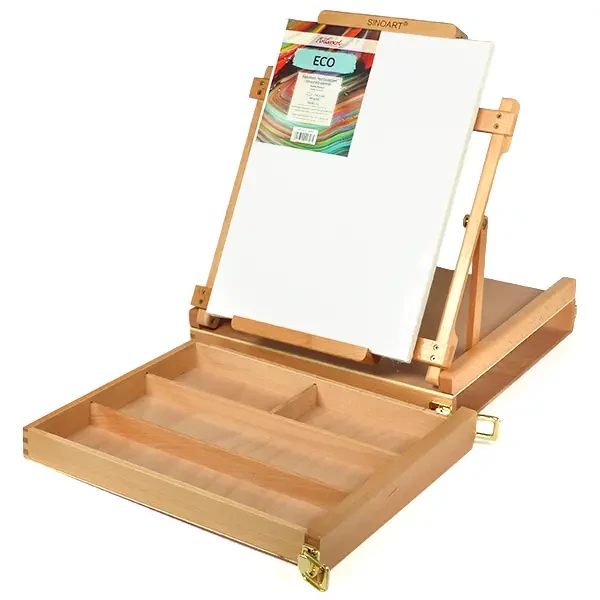 Stolný maliarsky stojan s maliarskou krabicou (pre plátna s rozmermi max. 85 cm)
