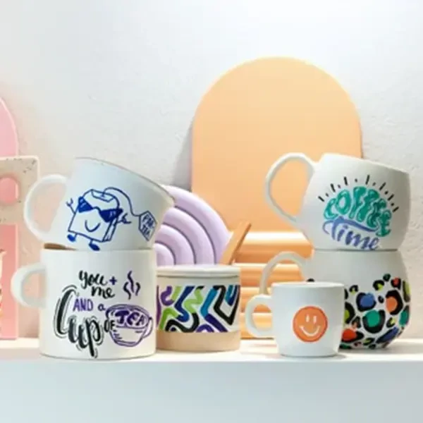 Sada značkovačov na porcelán so štetcom - Vivid Color