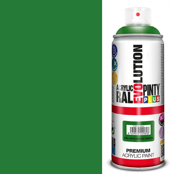 Akrylová farba v spreji, EVOLUTION lesklá, 400 ml - RAL6010 grass green
