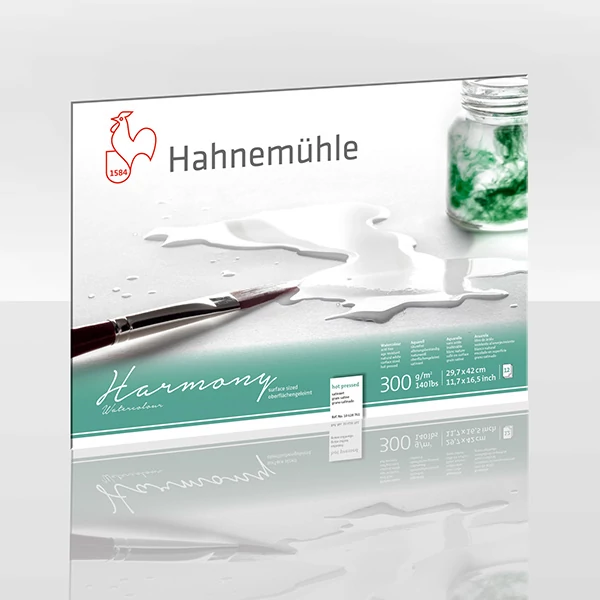 Akvarelový blok Hahnemühle, Harmony, 300 g - 12 listov, A3, hladký